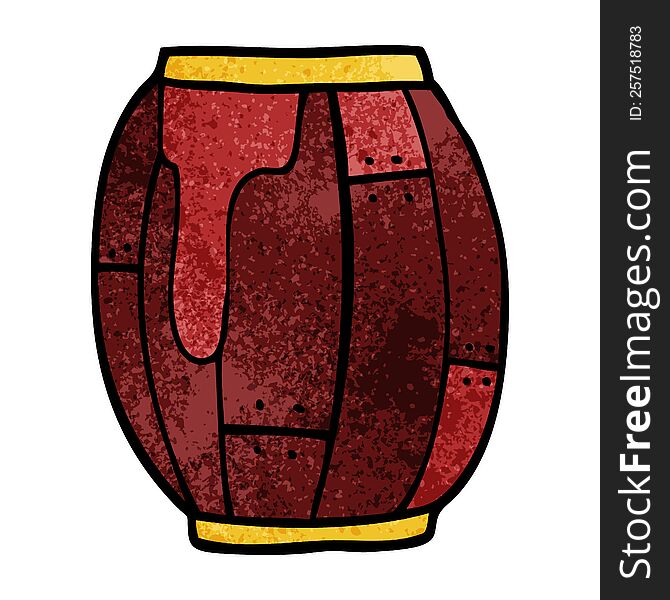 cartoon doodle of a barrel