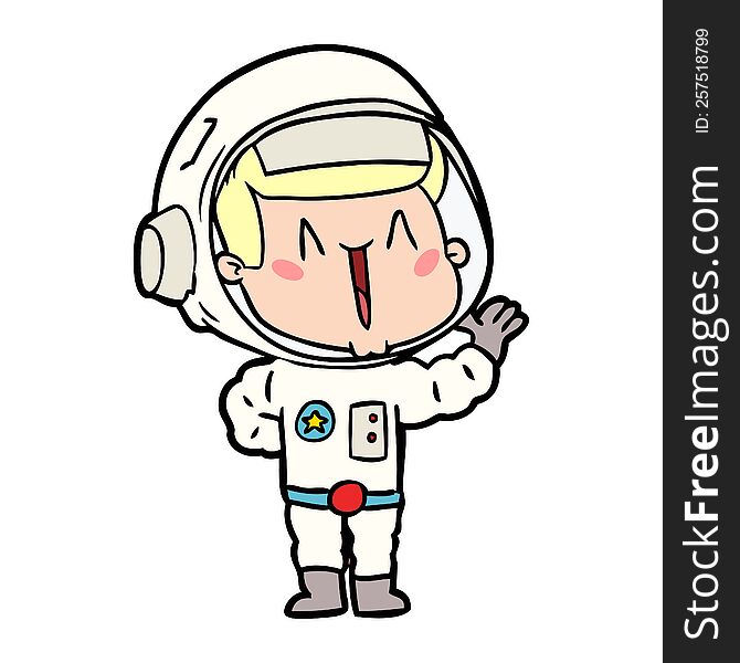singing cartoon astronaut. singing cartoon astronaut