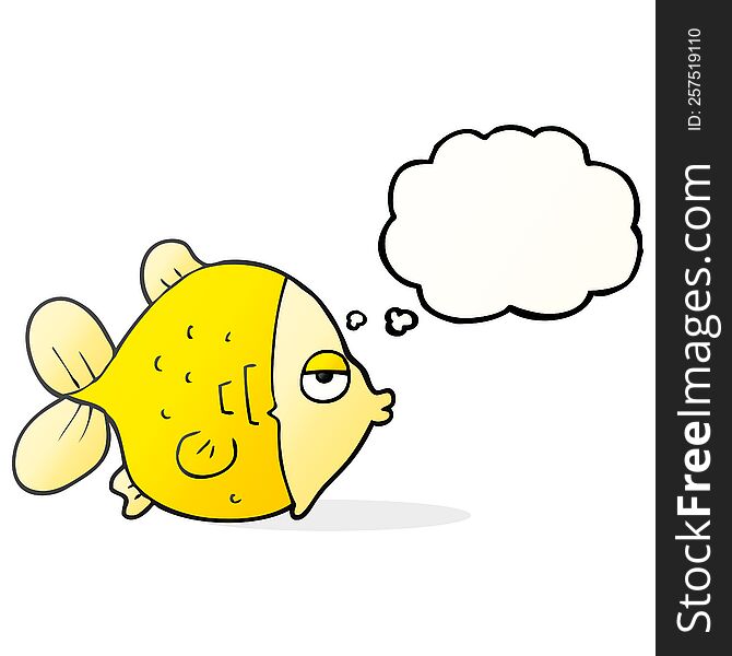 Thought Bubble Cartoon Funny Fish
