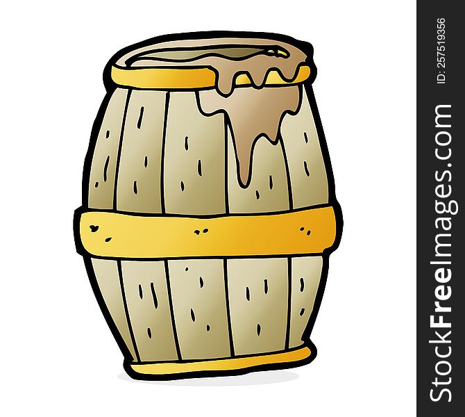 cartoon beer barrel