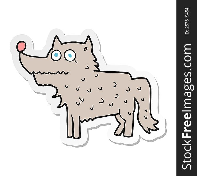 Sticker Of A Cartoon Dog