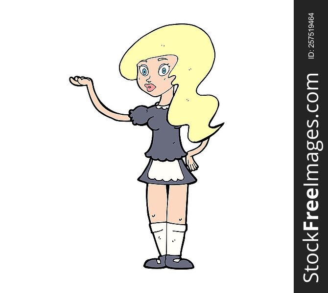 cartoon waitress