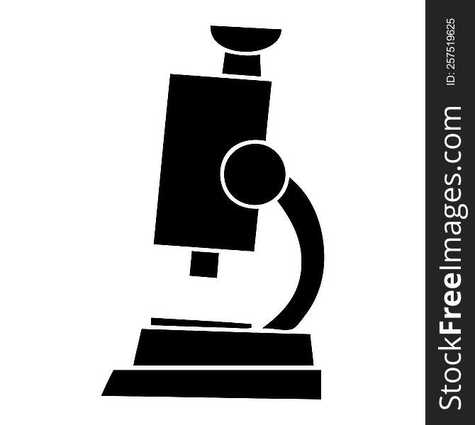 flat symbol of a science microscope