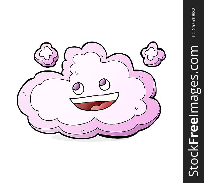 happy pink cloud cartoon. happy pink cloud cartoon