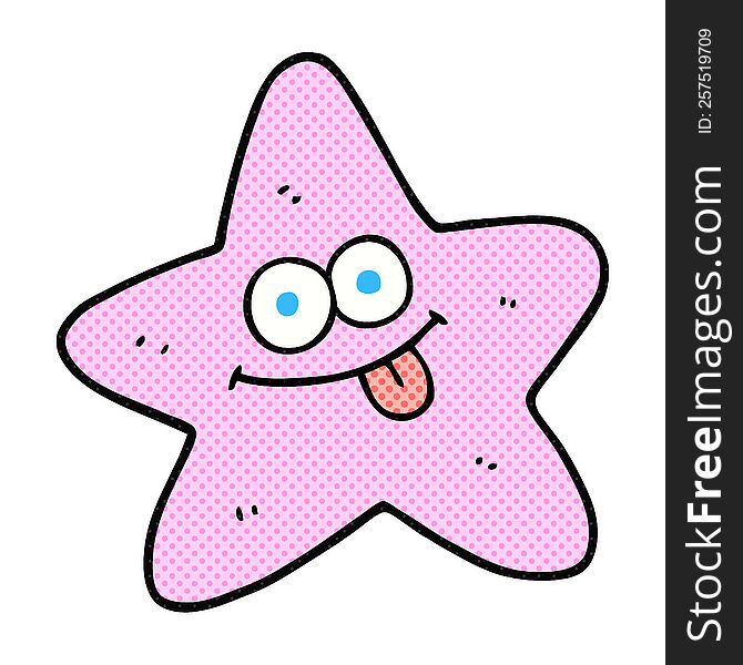 freehand drawn cartoon starfish