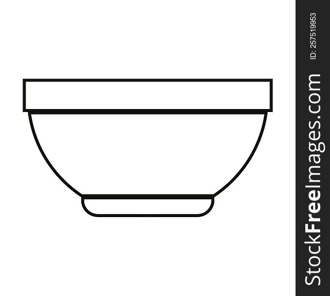 vector icon illustration of a bowl
