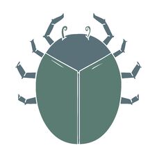 Giant Bug Flat Color Style Cartoon Royalty Free Stock Images