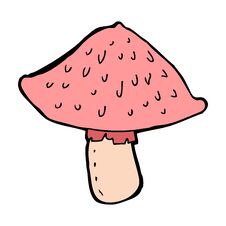 Cartoon Wild Mushroom Royalty Free Stock Image