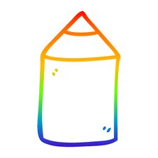 Rainbow Gradient Line Drawing Cartoon Colored Pencil Stock Photography
