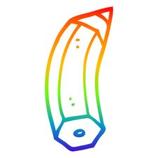 Rainbow Gradient Line Drawing Cartoon Pencil Stock Images