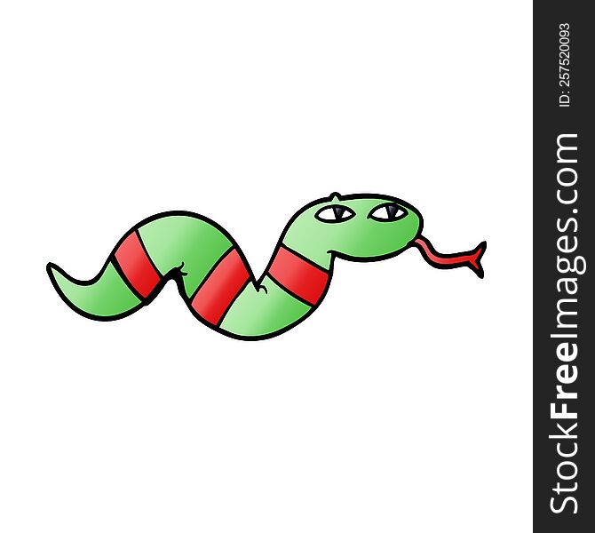 cartoon doodle snake