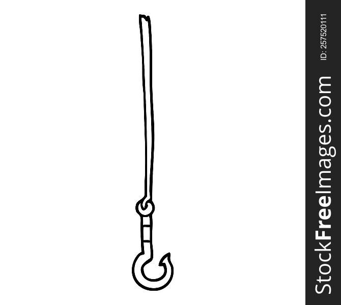 line drawing cartoon fish hook