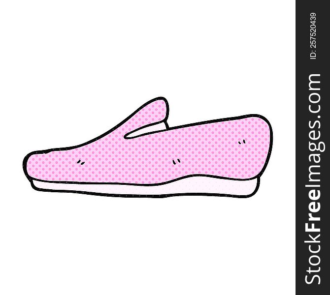freehand drawn cartoon slipper
