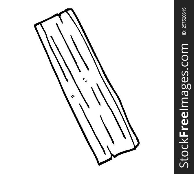 line drawing cartoon plank of wood