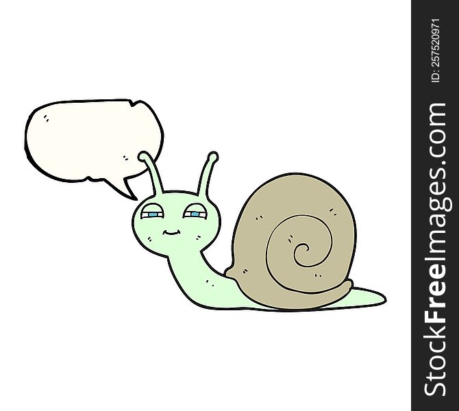 speech bubble cartoon cute snail