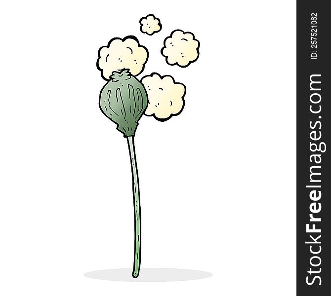 Cartoon Dried Poppy