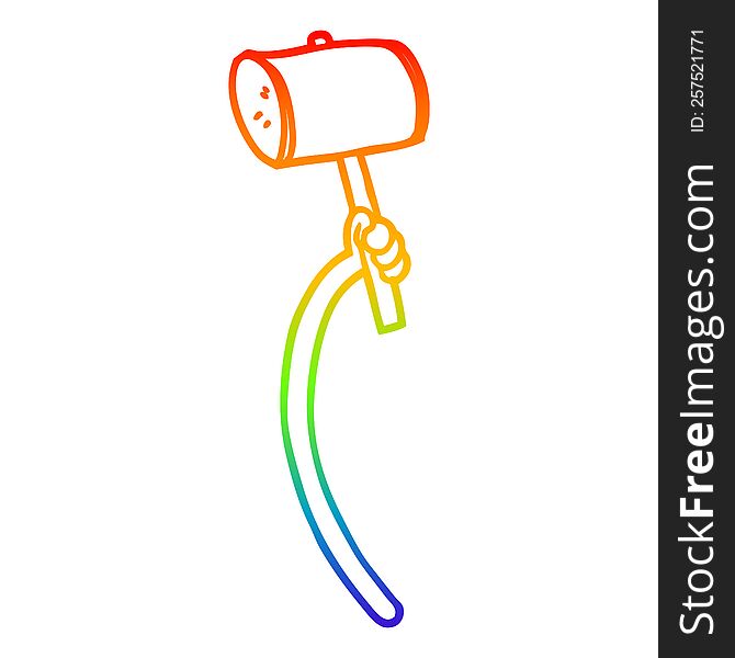 rainbow gradient line drawing cartoon retro hand gestures