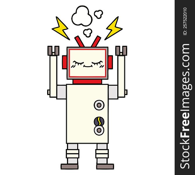 Cute Cartoon Dancing Robot