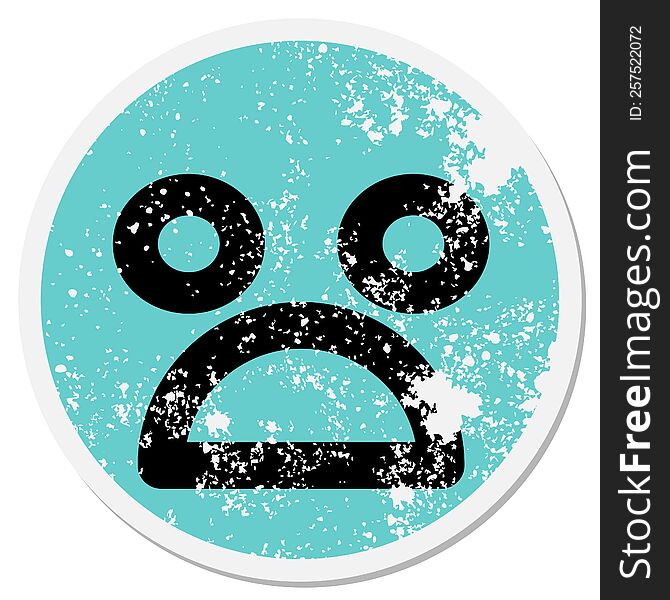 Unpleasant Shock Blank Eye Circular Sticker