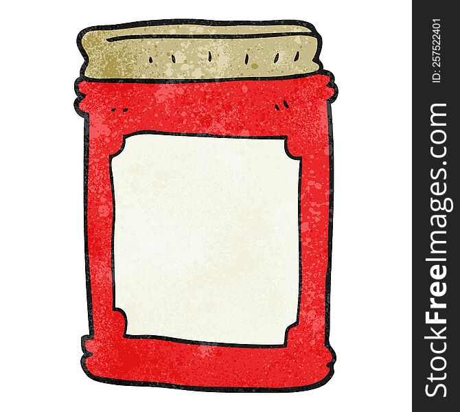 freehand textured cartoon jam jar