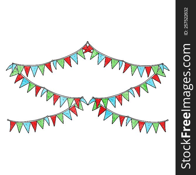 textured cartoon bunting flags