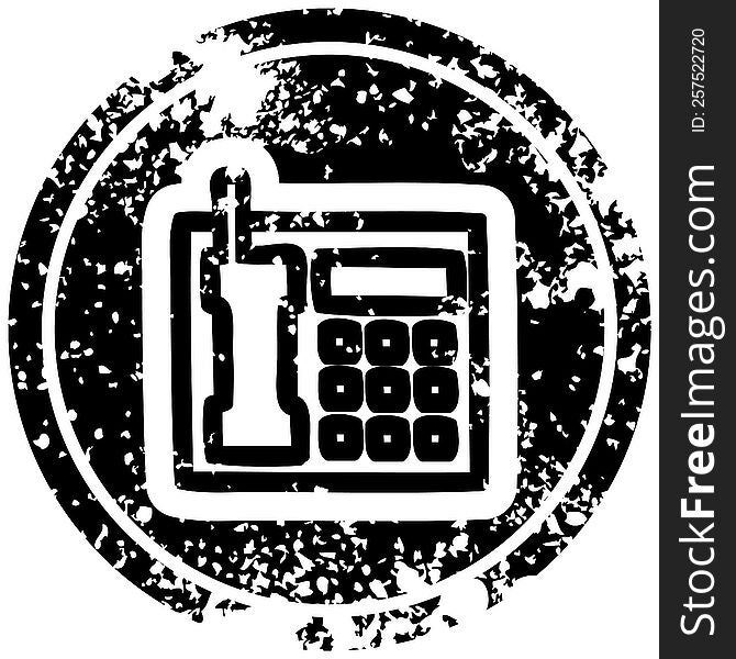 office telephone distressed icon symbol