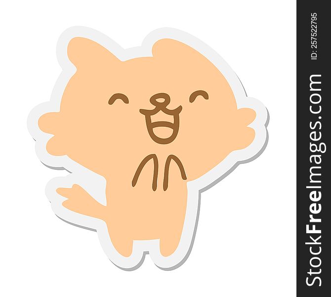 Small Stressed Out Cat Sticker