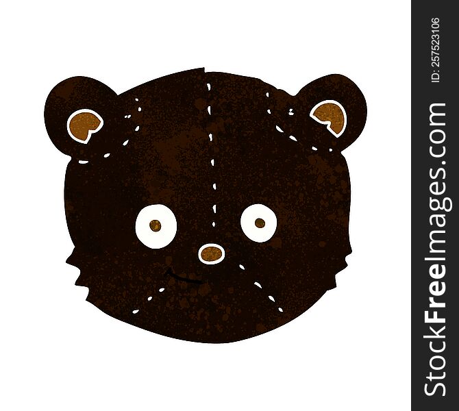 cartoon black bear head