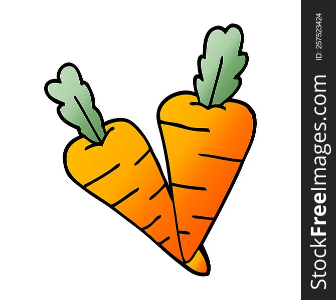 Cartoon Doodle Carrots