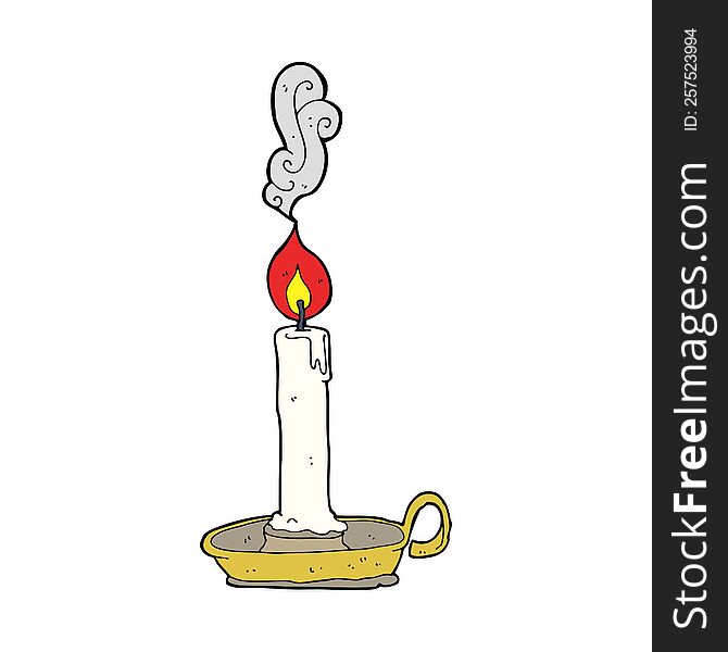 Cartoon Burning Candle