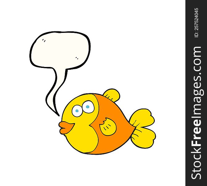 Speech Bubble Cartoon Fish