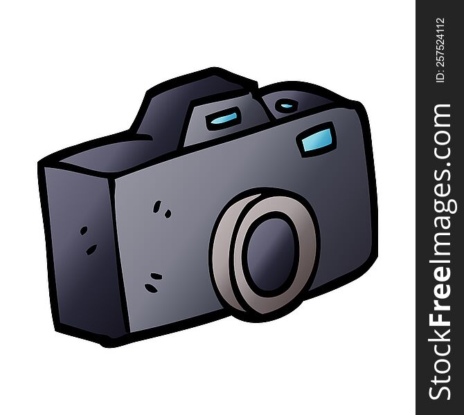 Vector Gradient Illustration Cartoon Camera