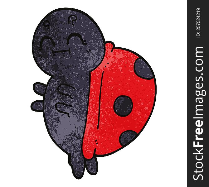 cute cartoon doodle ladybug