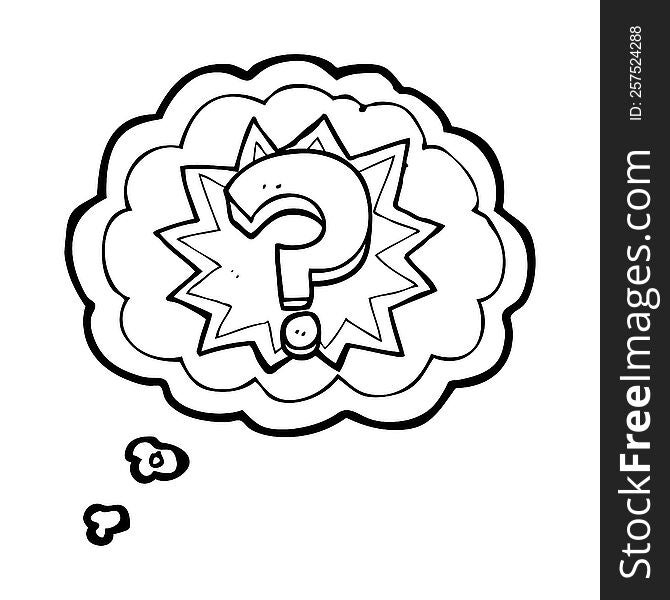 Thought Bubble Cartoon Question Mark