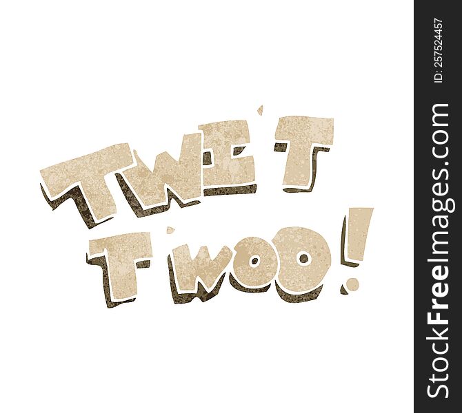 Retro Cartoon Twit Two Owl Call Text