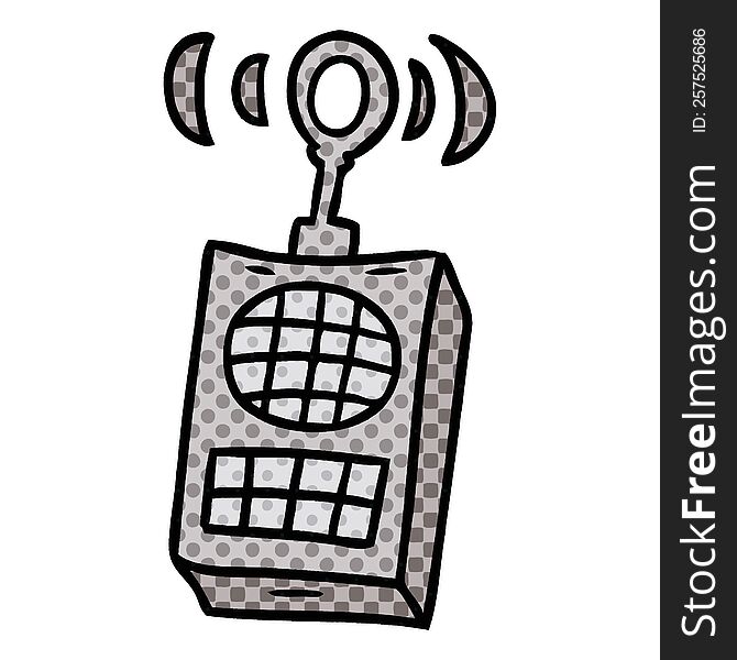 hand drawn cartoon doodle of a walkie talkie