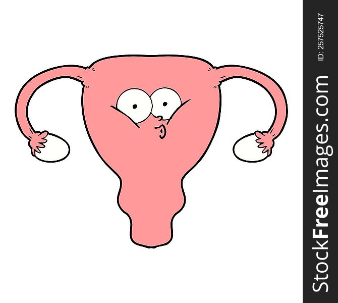 cartoon uterus. cartoon uterus