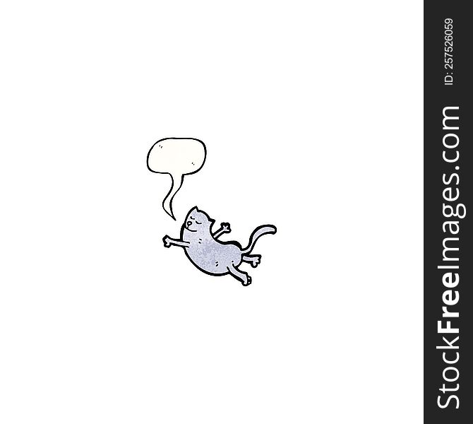 Cartoon Cat With Speech Bubble