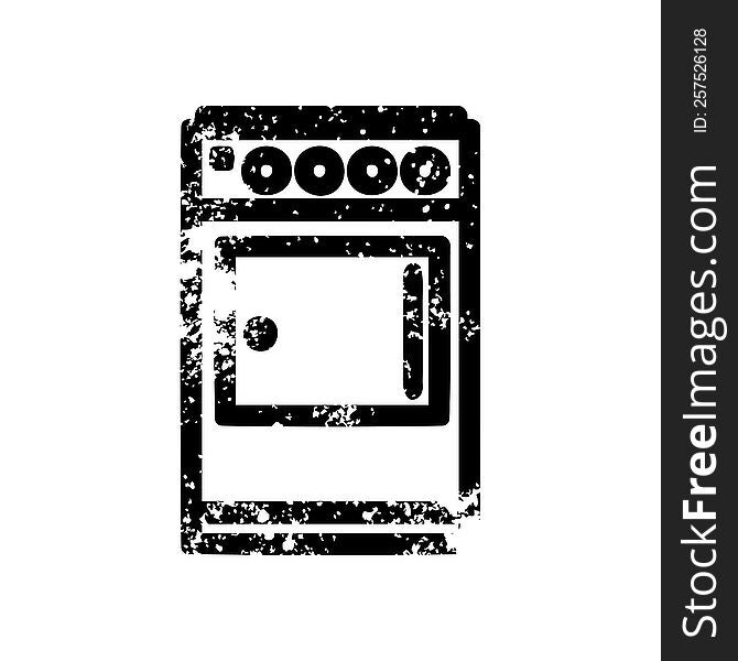 kitchen cooker distressed icon symbol