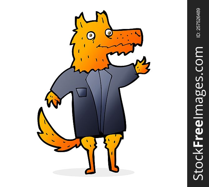 Cartoon Fox Businessman