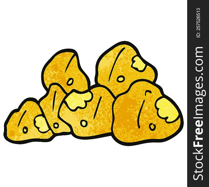 Cartoon Doodle Gold Clusters