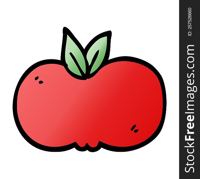 cartoon doodle apple
