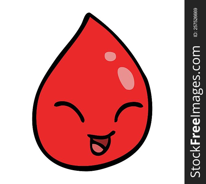 cartoon doodle blood drop