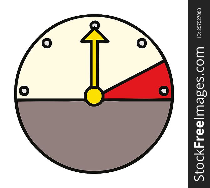 cute cartoon of a speedometer. cute cartoon of a speedometer