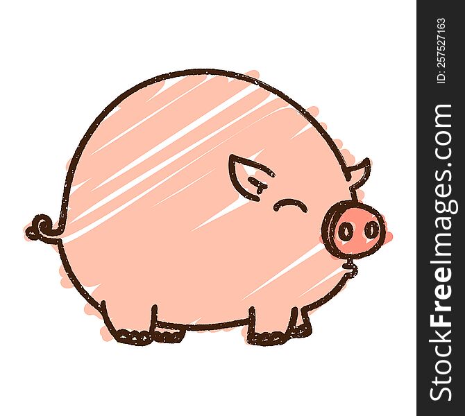 Fat Pig Chalk Drawing