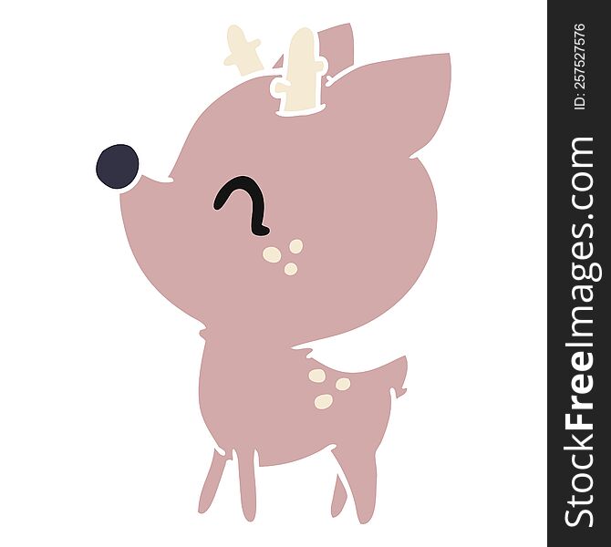 Cartoon Of  Kawaii Cute Deer