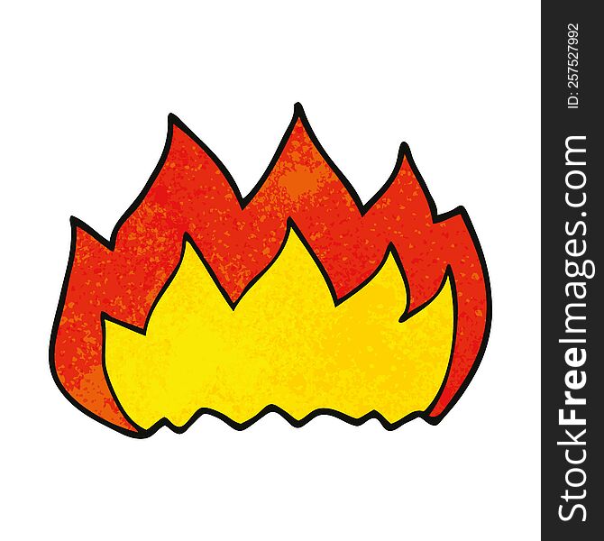 cartoon doodle hot flame