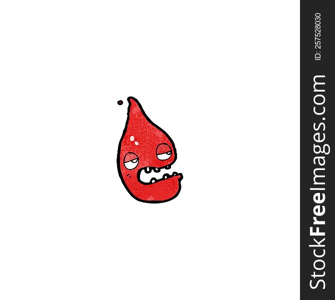 cartoon blood drop