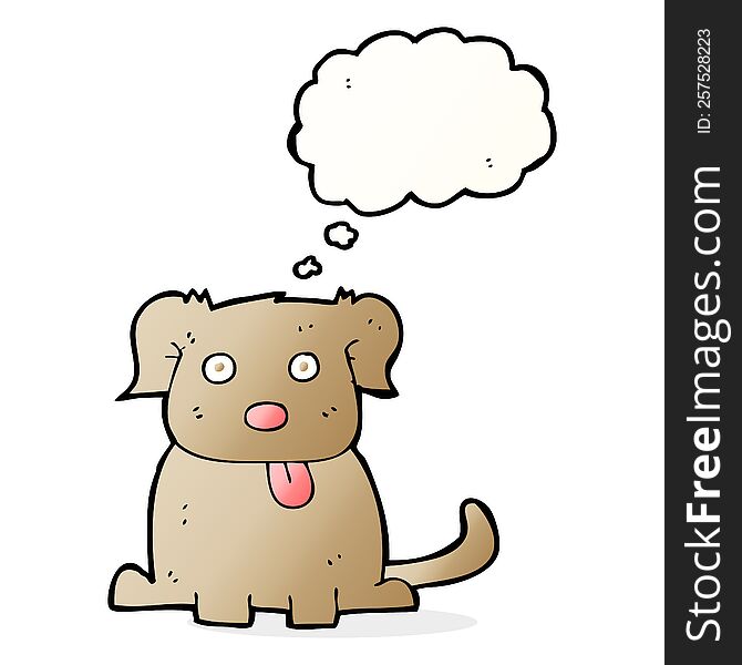 Cartoon Dog With Thought Bubble
