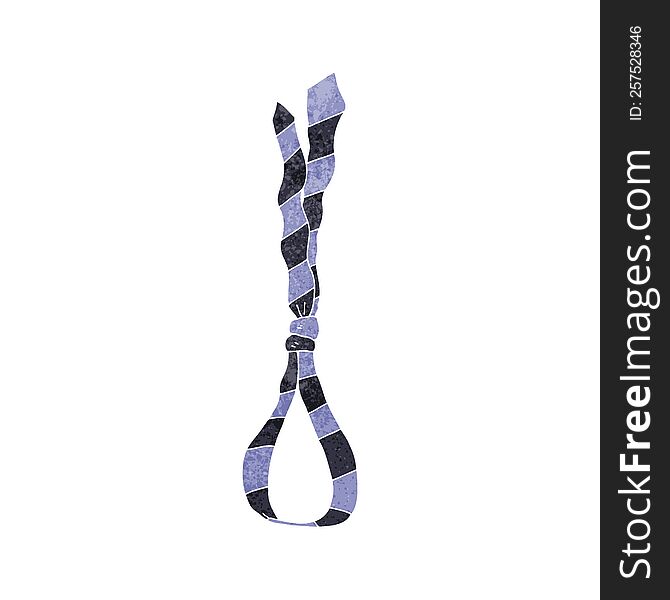 freehand retro cartoon business tie like noose